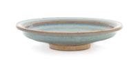 A Junyao Stoneware Dish Diameter 6 3/4 inches.