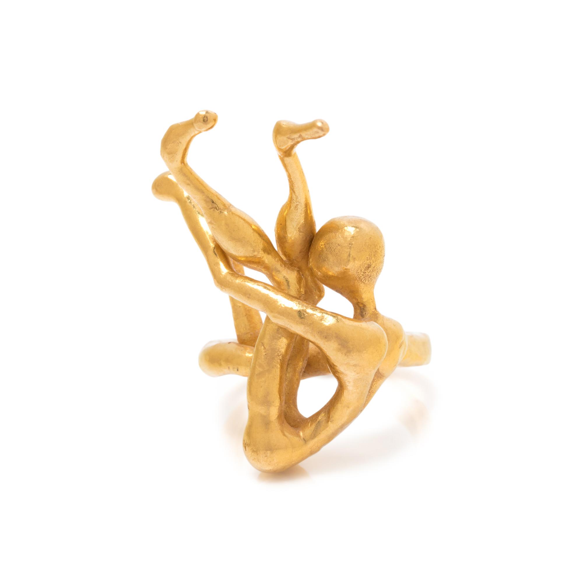 JEAN MAHIE, HIGH KARAT GOLD FIGURAL RING