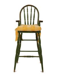 An American Painted Windsor Child's High Chair — 19TH CENTURY