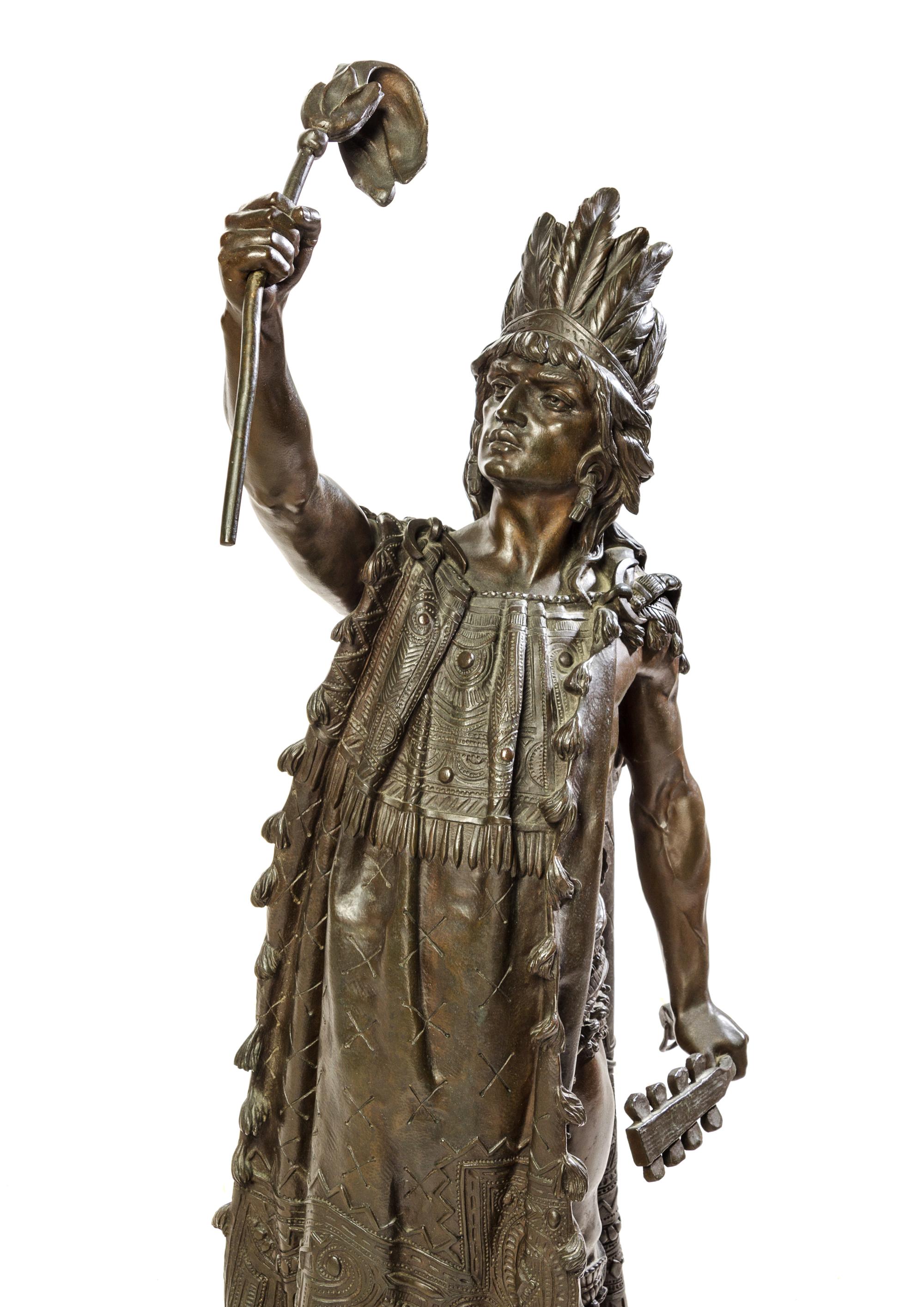 Henri Ple, (French, 1853-1922), Cuauhtemoc, Aztec Emperor