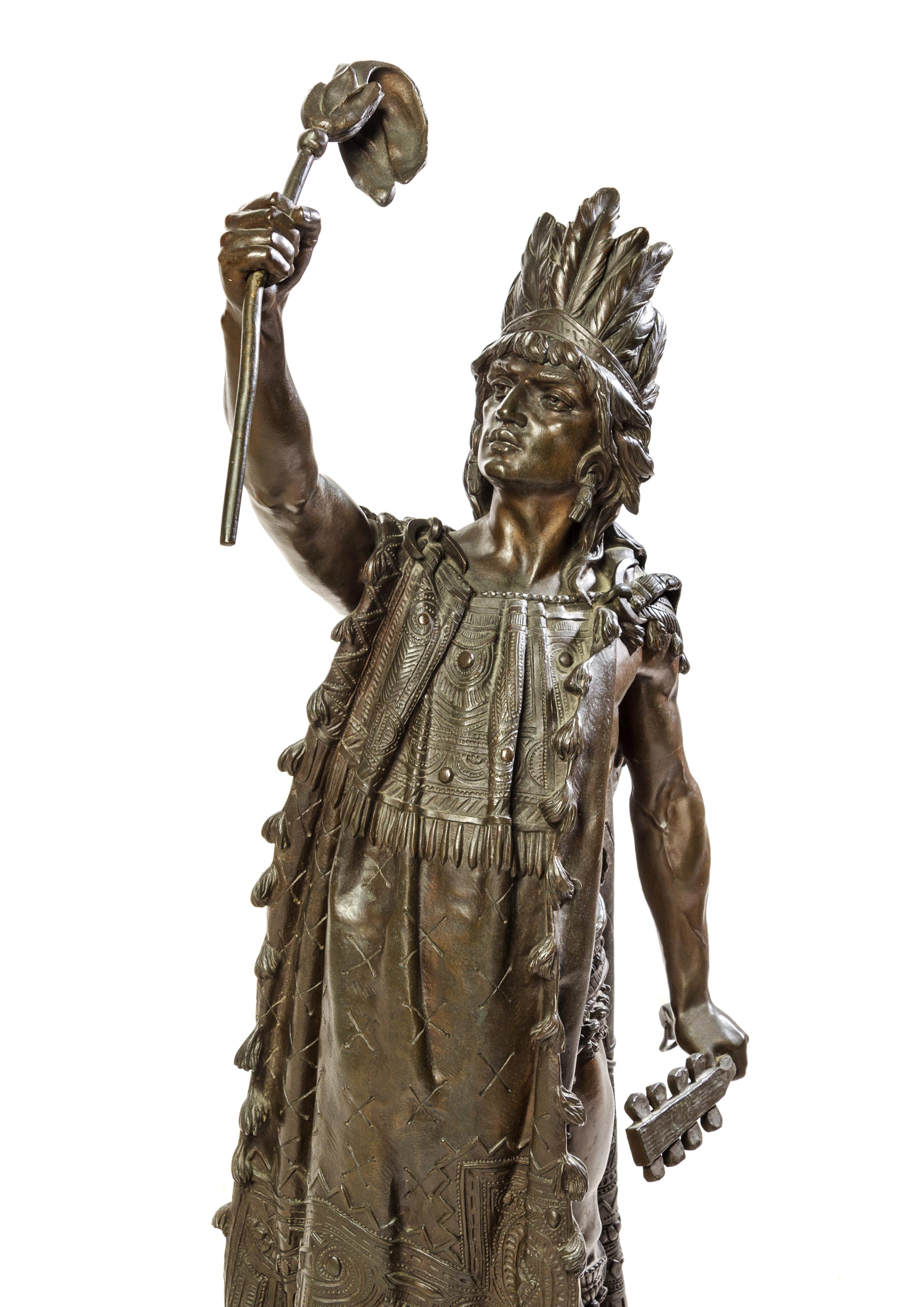 Henri Ple, (French, 1853-1922), Cuauhtemoc, Aztec Emperor