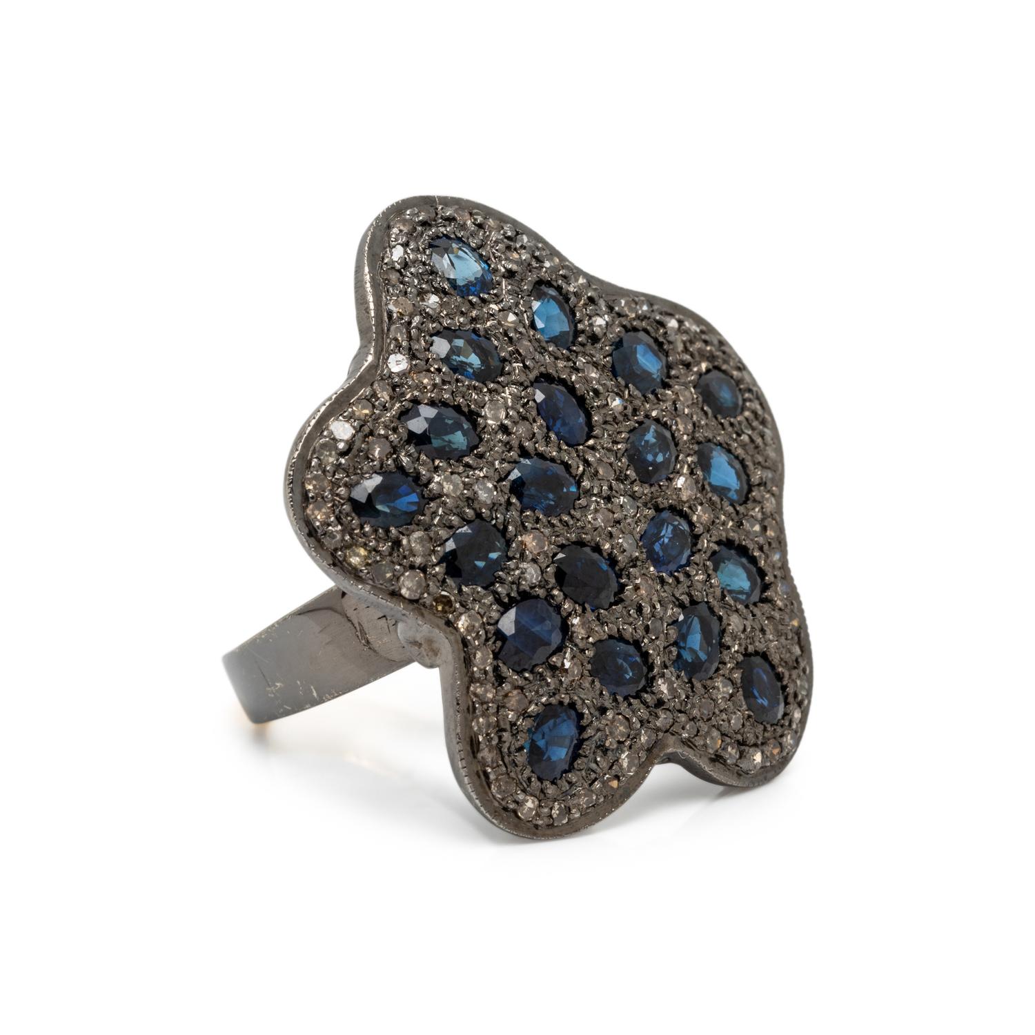 SAPPHIRE AND DIAMOND JEWELRY SUITE