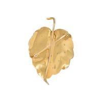 YELLOW GOLD AND DIAMOND LEAF BROOCH