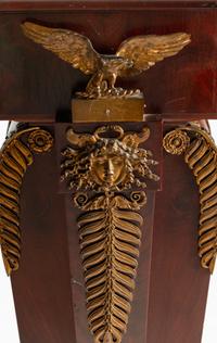 A Pair of Baltic Neoclassical Style Gilt-Bronze-Mounted Mahogany Pedestals