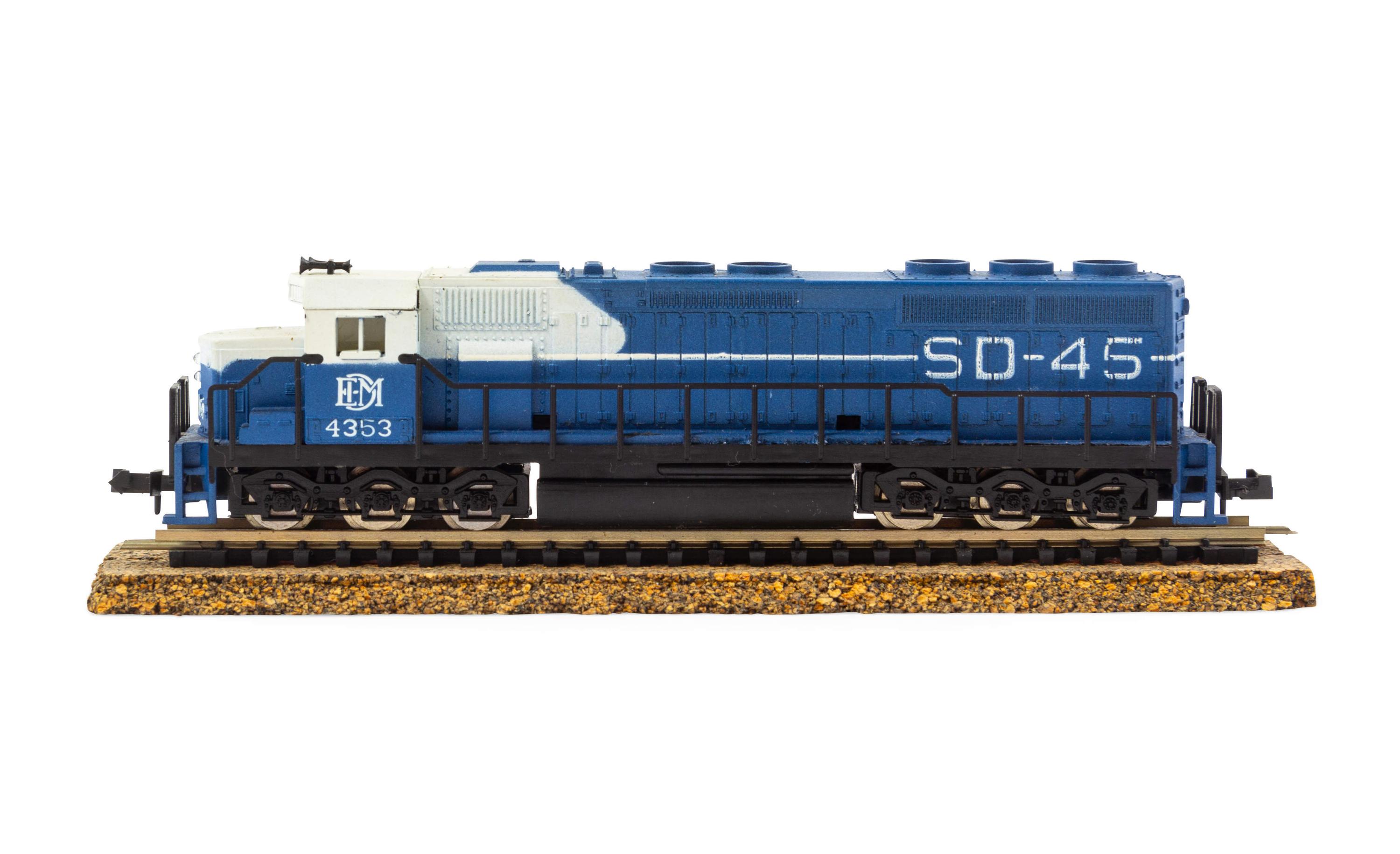 A Polychrome N-Gauge EMD Diesel Locomotive