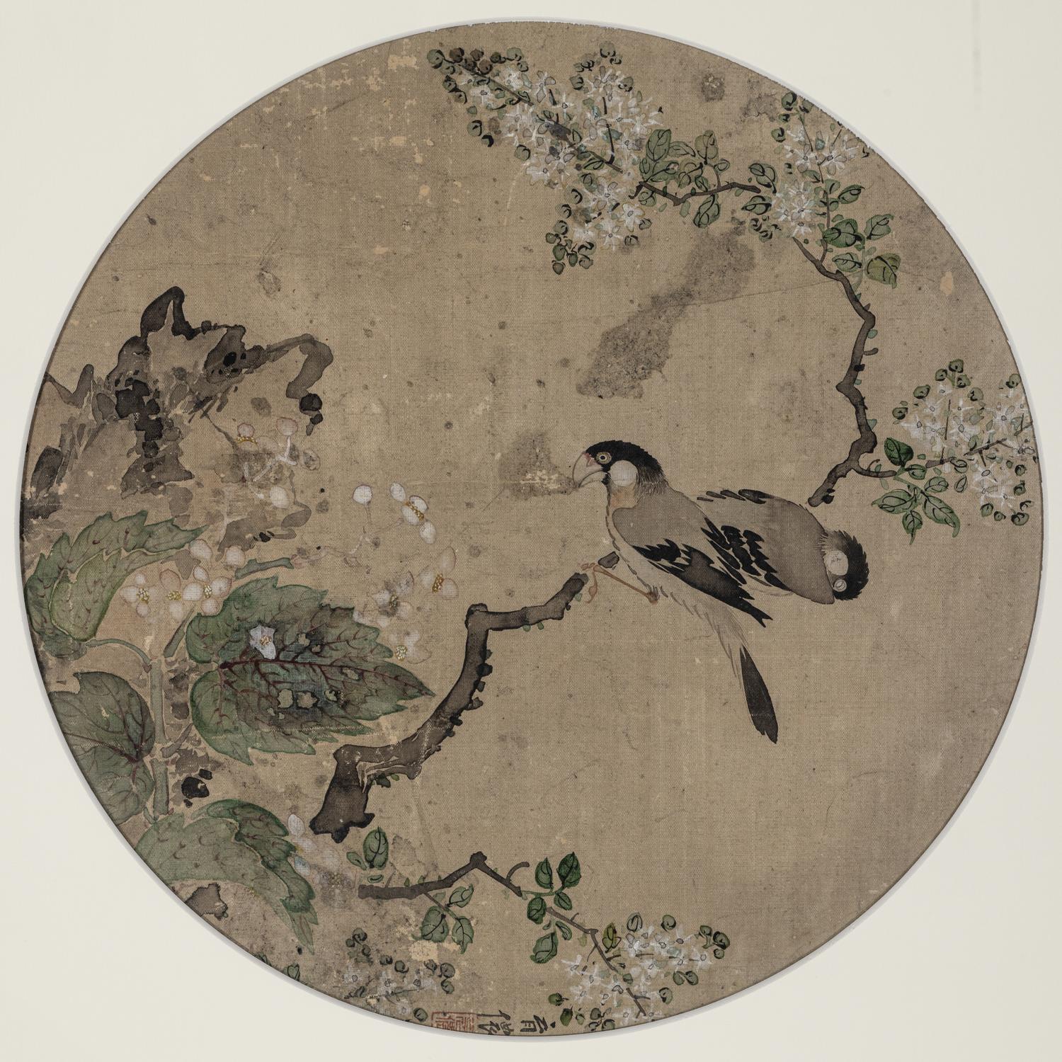 Five Chinese Paintings Depicting Birds and Flowers