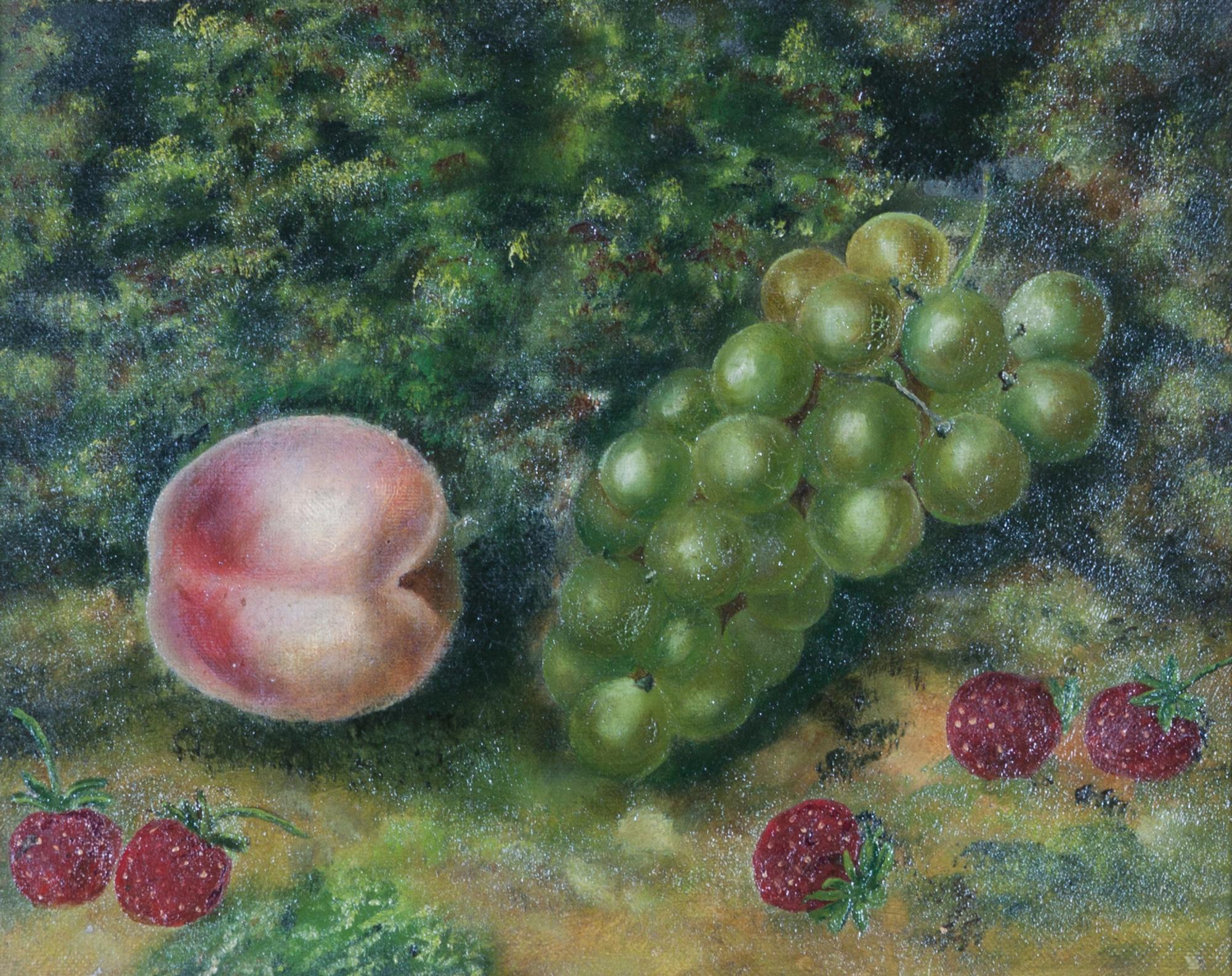 Artist Unknown, (19th/20th century), Still Life with Peach, Grapes and Raspberries