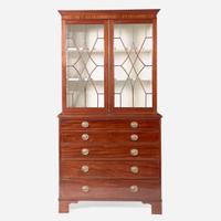 A George III mahogany secretary bookcase circa 1780