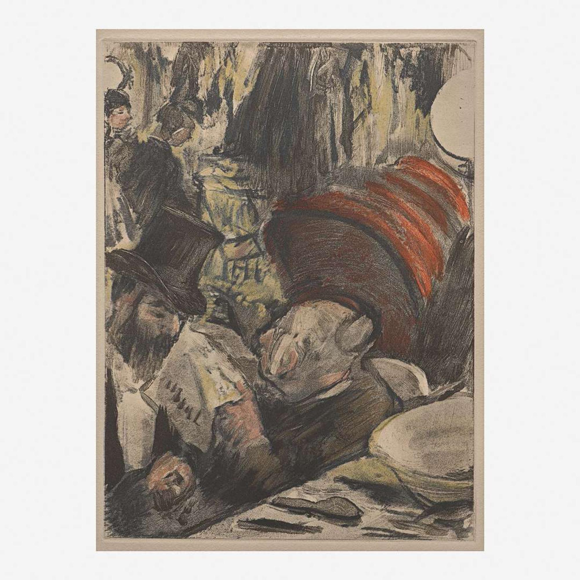 Edgar Degas (French, 1834–1917) Ludovic Halévy Listening to Madame Cardinal's Story in the Dressing Room