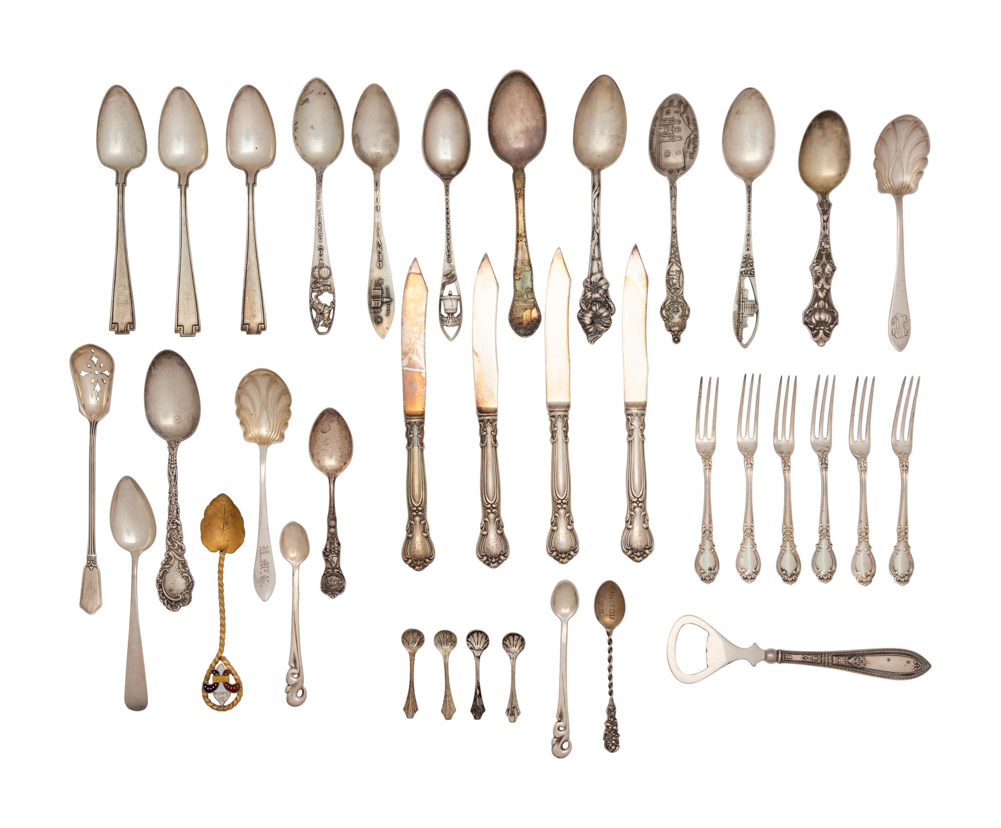 A Large Collection of American Silver Flatware