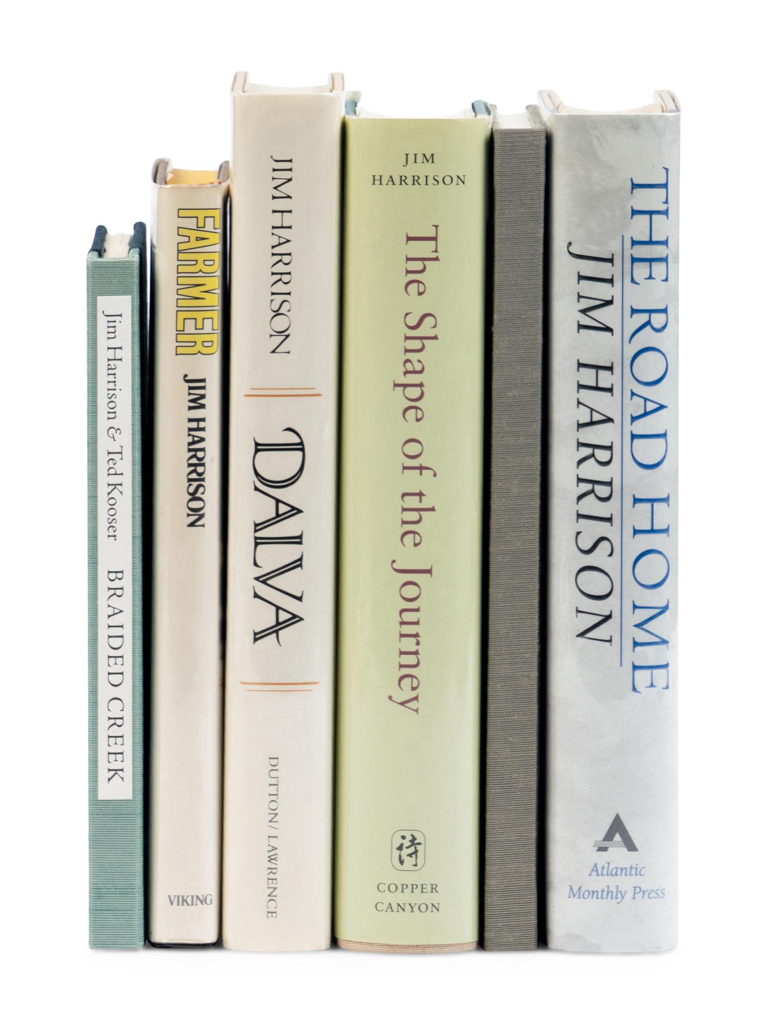 HARRISON, Jim (1937-2016). A group of 6 FIRST EDITIONS, ALL SIGNED, comprising: