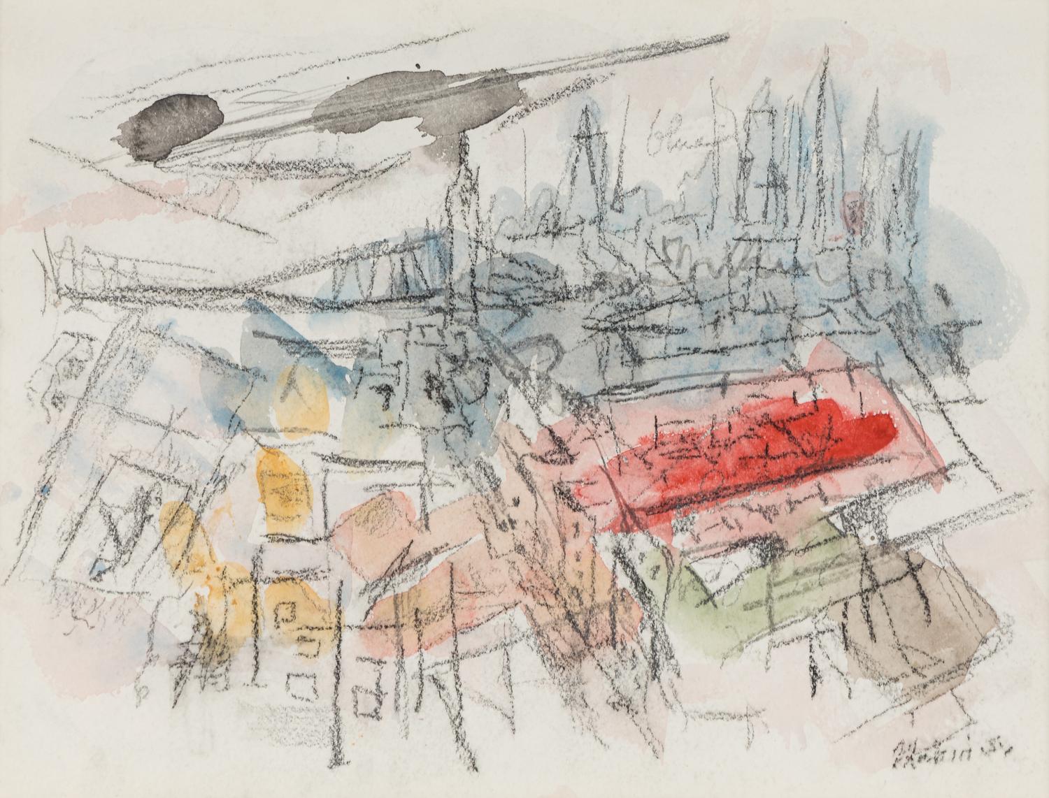 From New York Hospital (a double sided work), 1951