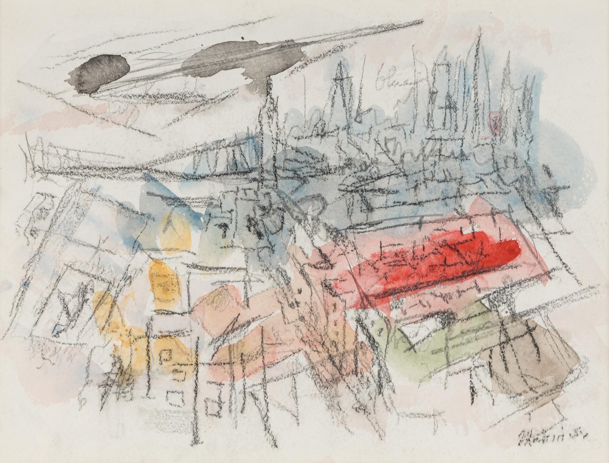 From New York Hospital (a double sided work), 1951