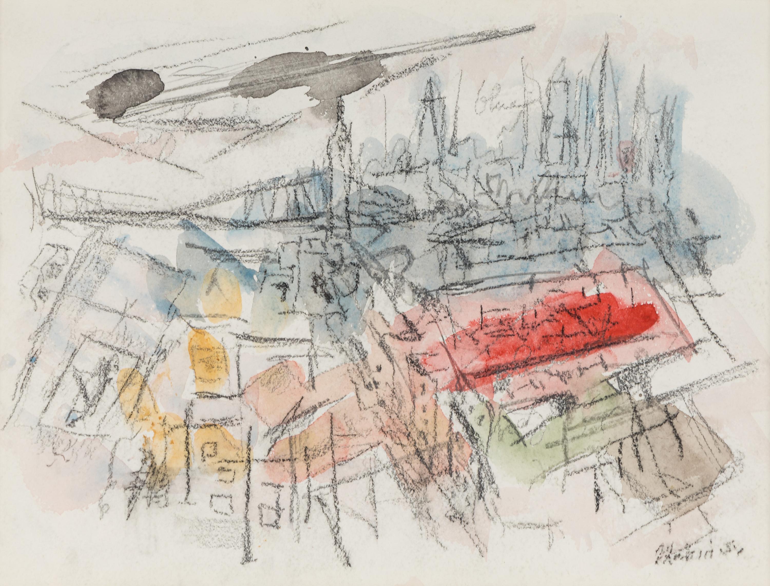 From New York Hospital (a double sided work), 1951