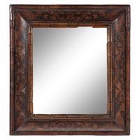 A William and Mary Walnut Marquetry Mirror