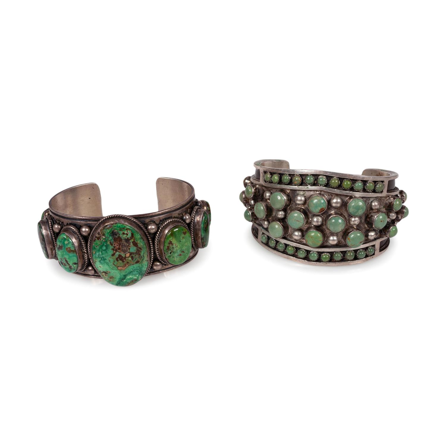 Navajo Silver an Turquoise Cuff Bracelets