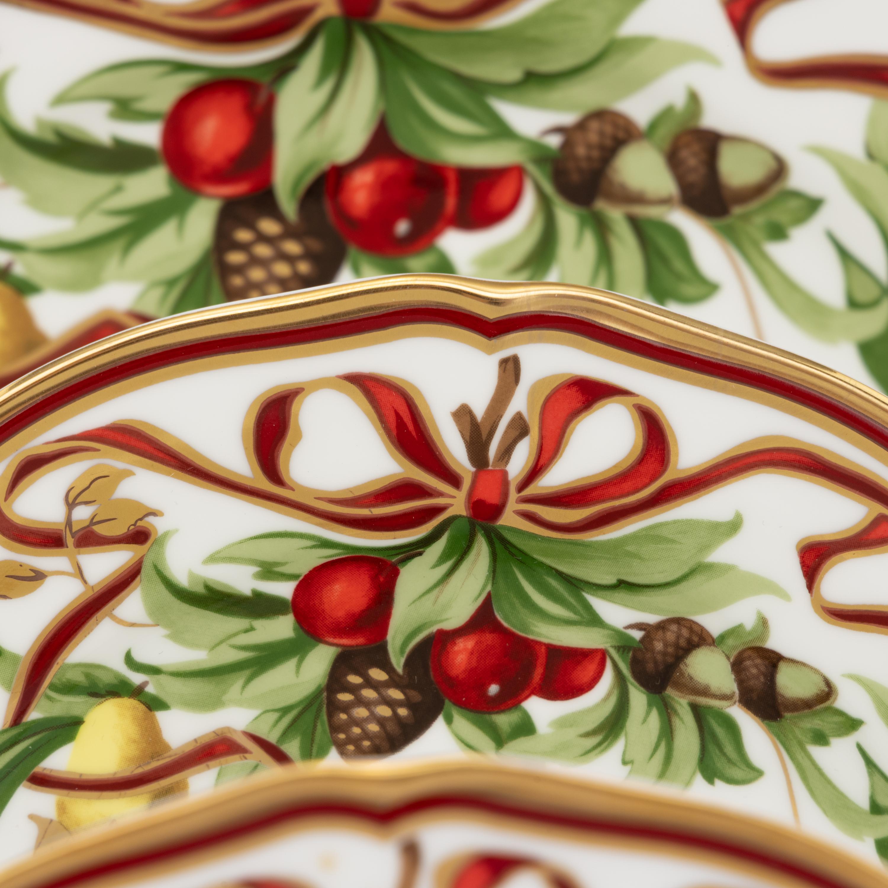 A Tiffany and Co. Tiffany Holiday Porcelain Dinner Service