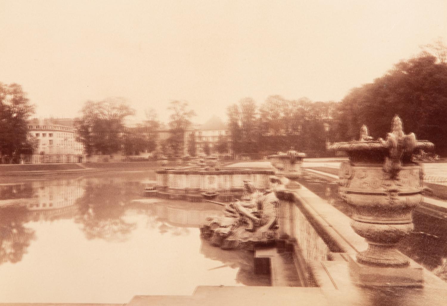 A group of five photographs depicting the grounds of Versailles ( Cours d'Honneur, Versailles , 1901; La Vénus accroupie, par Coysevox (Versailles) , 1902; Versailles - Bassin de Neptune, 1902; Versailles - l'Orangerie, 1903; Grand Trianon - le Buffet , 1906)