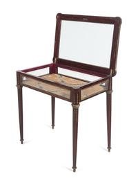 A Louis XVI Style Mahogany Vitrine Table