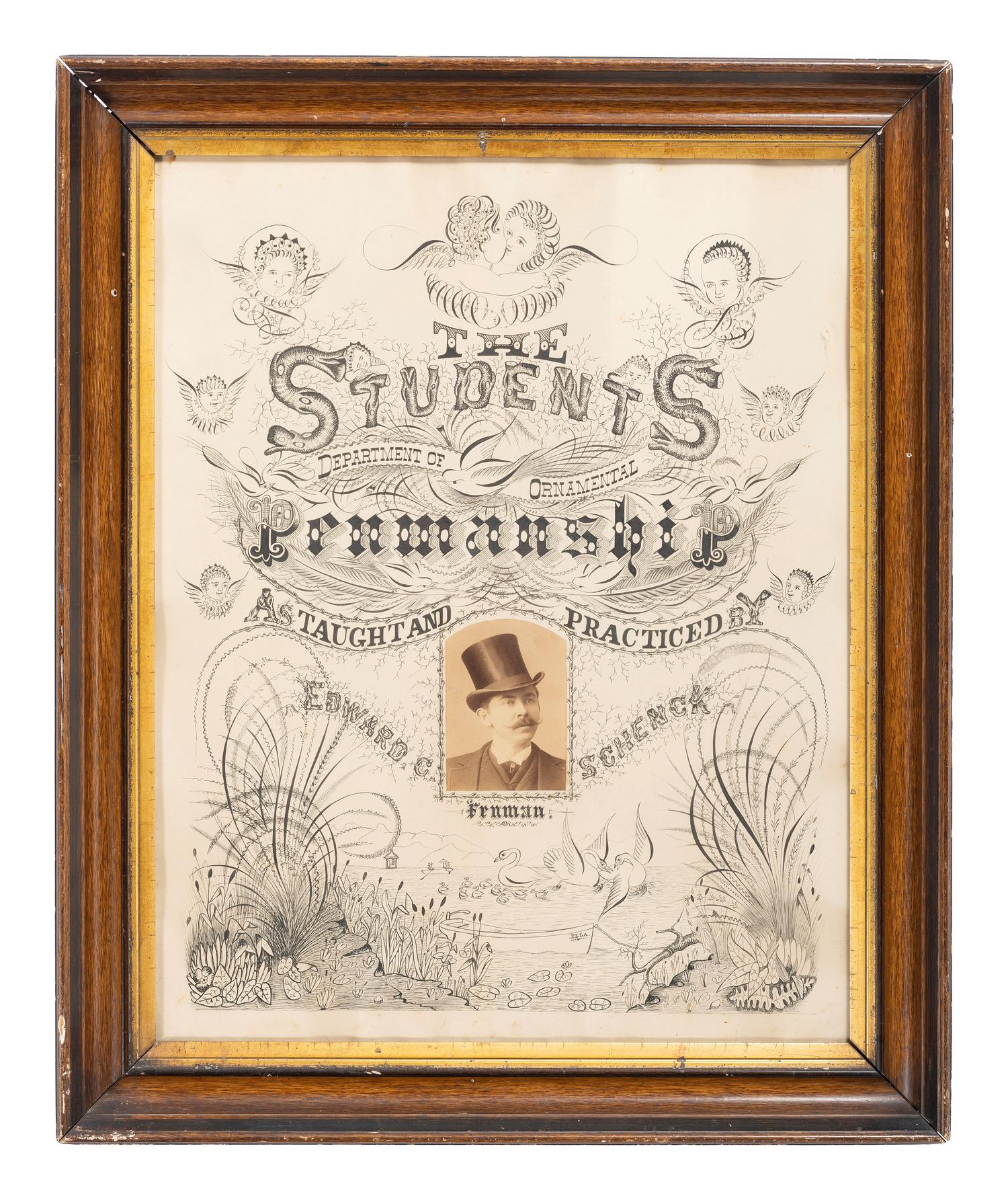 A Penmanship Advertisement by Students of Edward Schenk