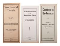 [HUGHES, Charles Evans (1862-1948)]. Ephemera from Hughes's 1916 presidential campaign.
