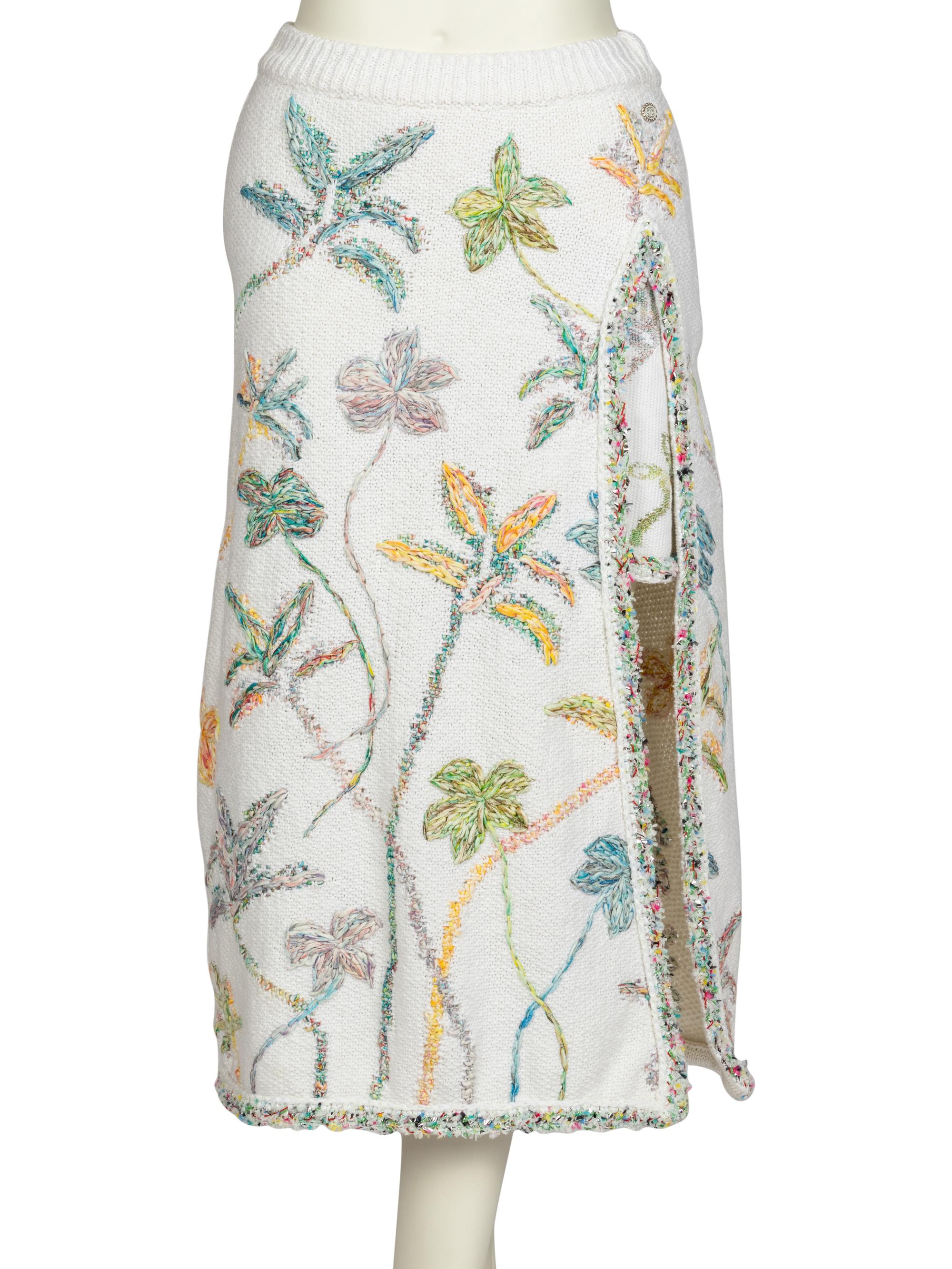 Chanel Embroidered Two-Layer Skirt, 2019