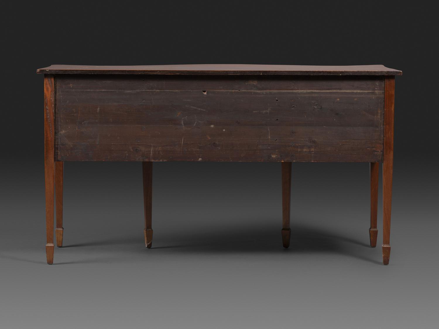 A Federal Inlaid Mahogany Serpentine Front Sideboard