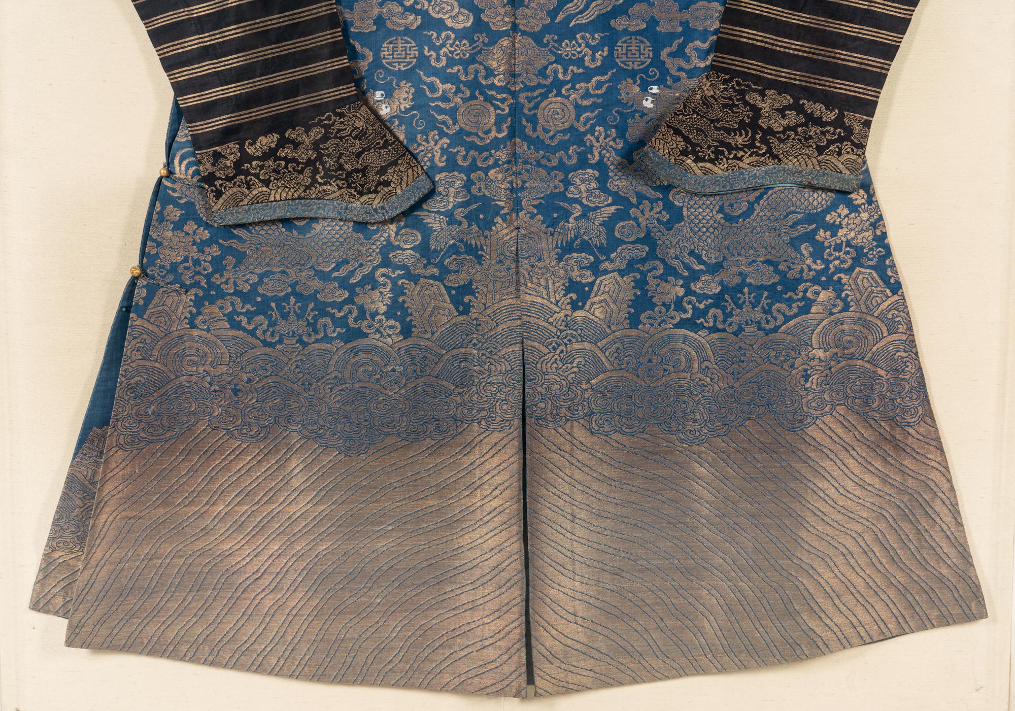 A Blue Ground Silk Dragon Robe, Jifu