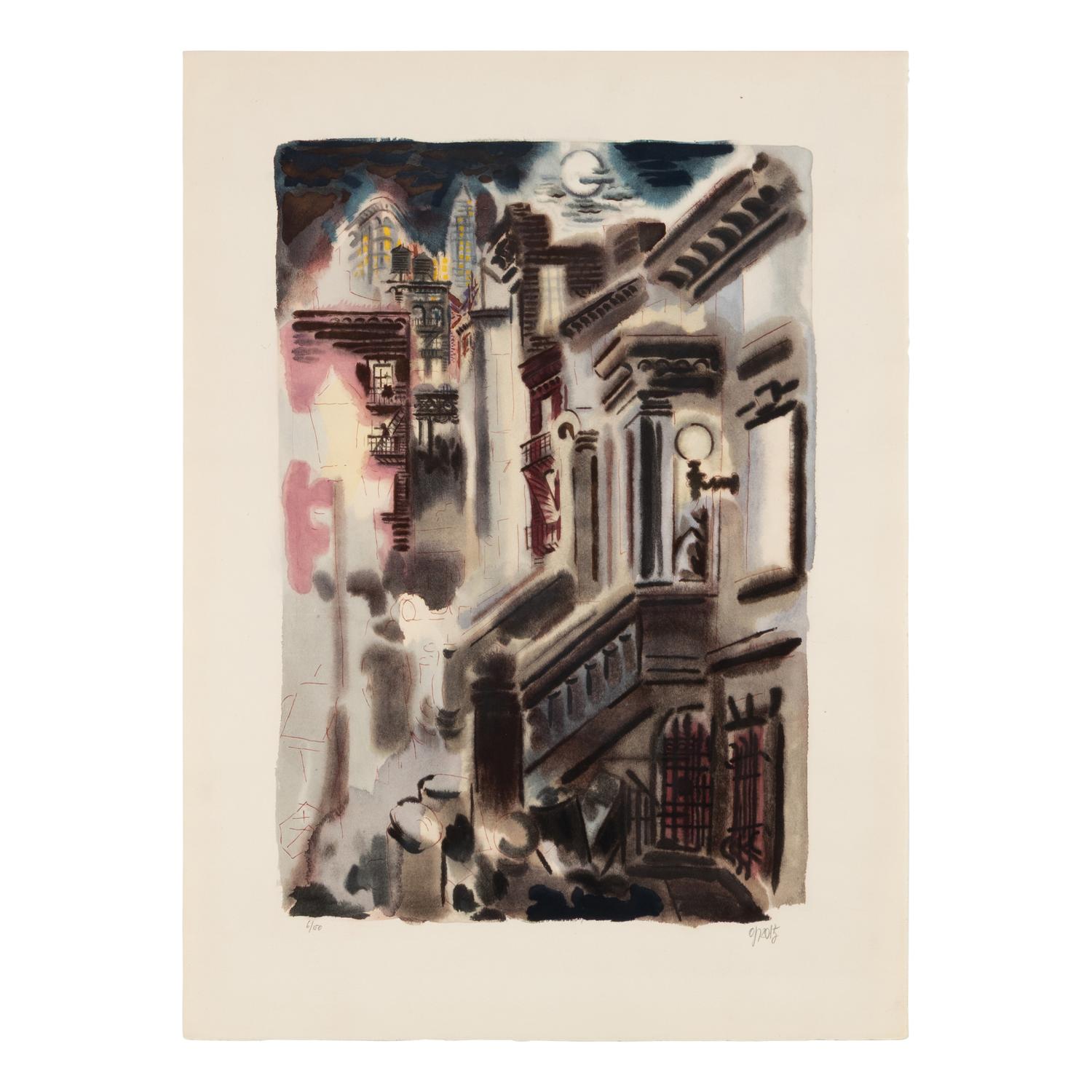 George Grosz (German, 1893-1959) — Bagdad-on-the-Subway: A Portfolio of Six Signed Water-Colors Depicting O'Henry's New York , 1935