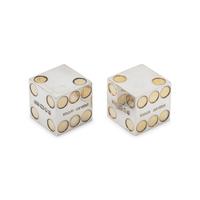 BVLGARI, PAIR OF STERLING SILVER AND GILT DICE