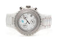 A Ceramic, Stainless Steel and Swarovski Crystal Chronograph Wristwatch, Tamara Comolli,