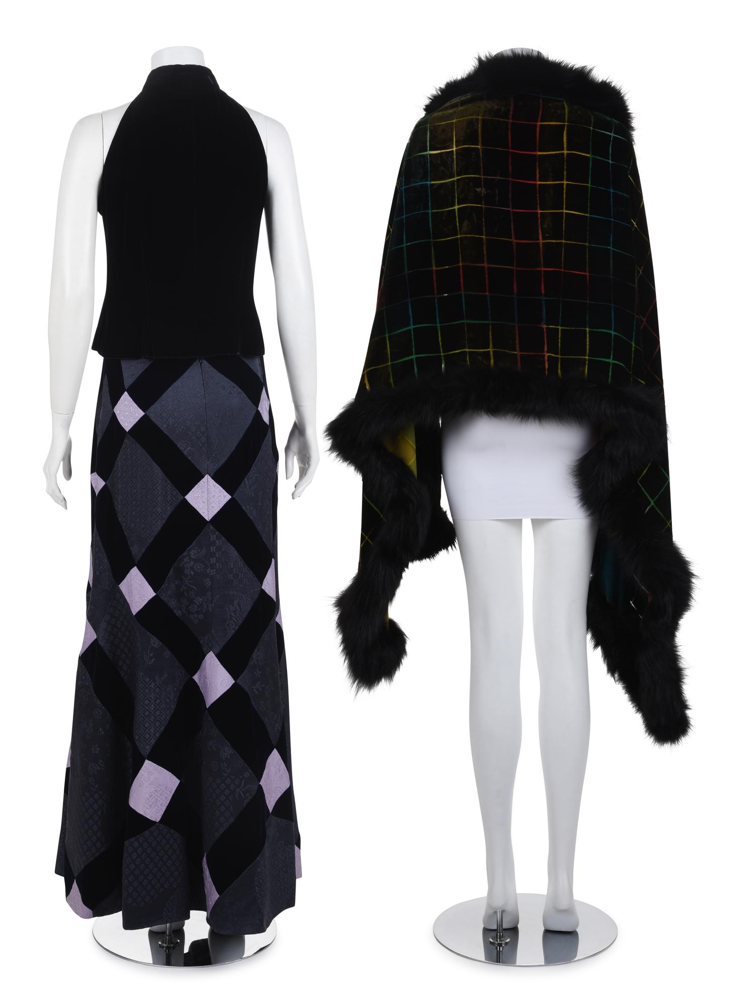 Two Designer Velvet Ensembles: One Fendi and One Unlabeled