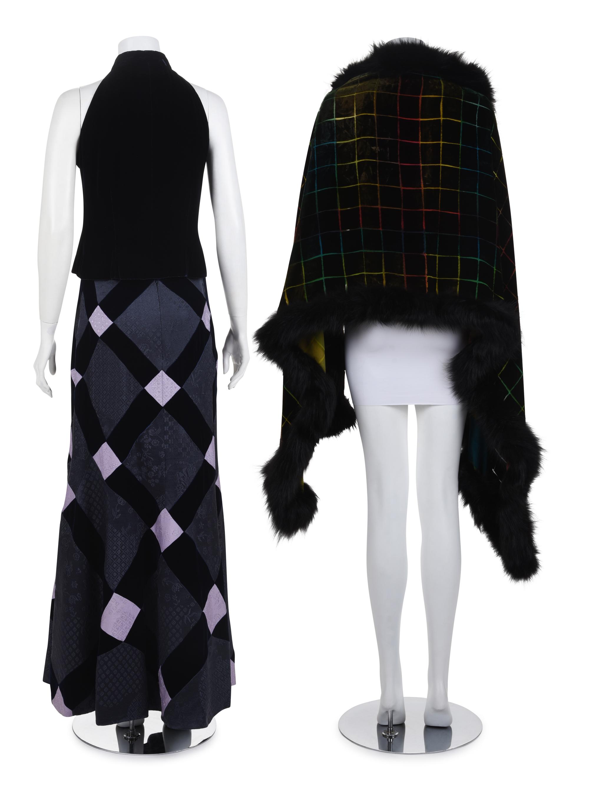Two Designer Velvet Ensembles: One Fendi and One Unlabeled