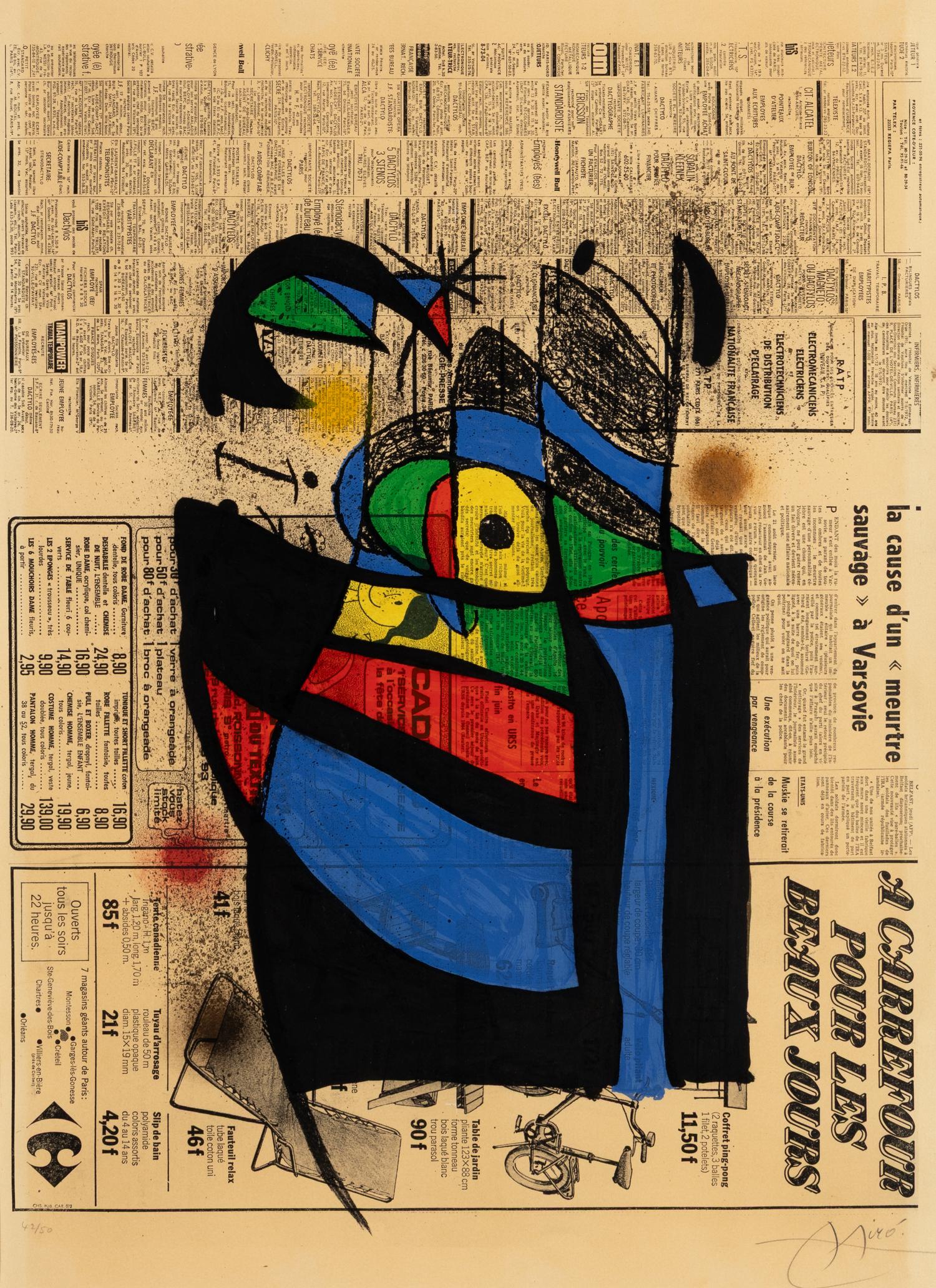 Joan Miró (Spanish, 1893–1983) — Le journal, 1972