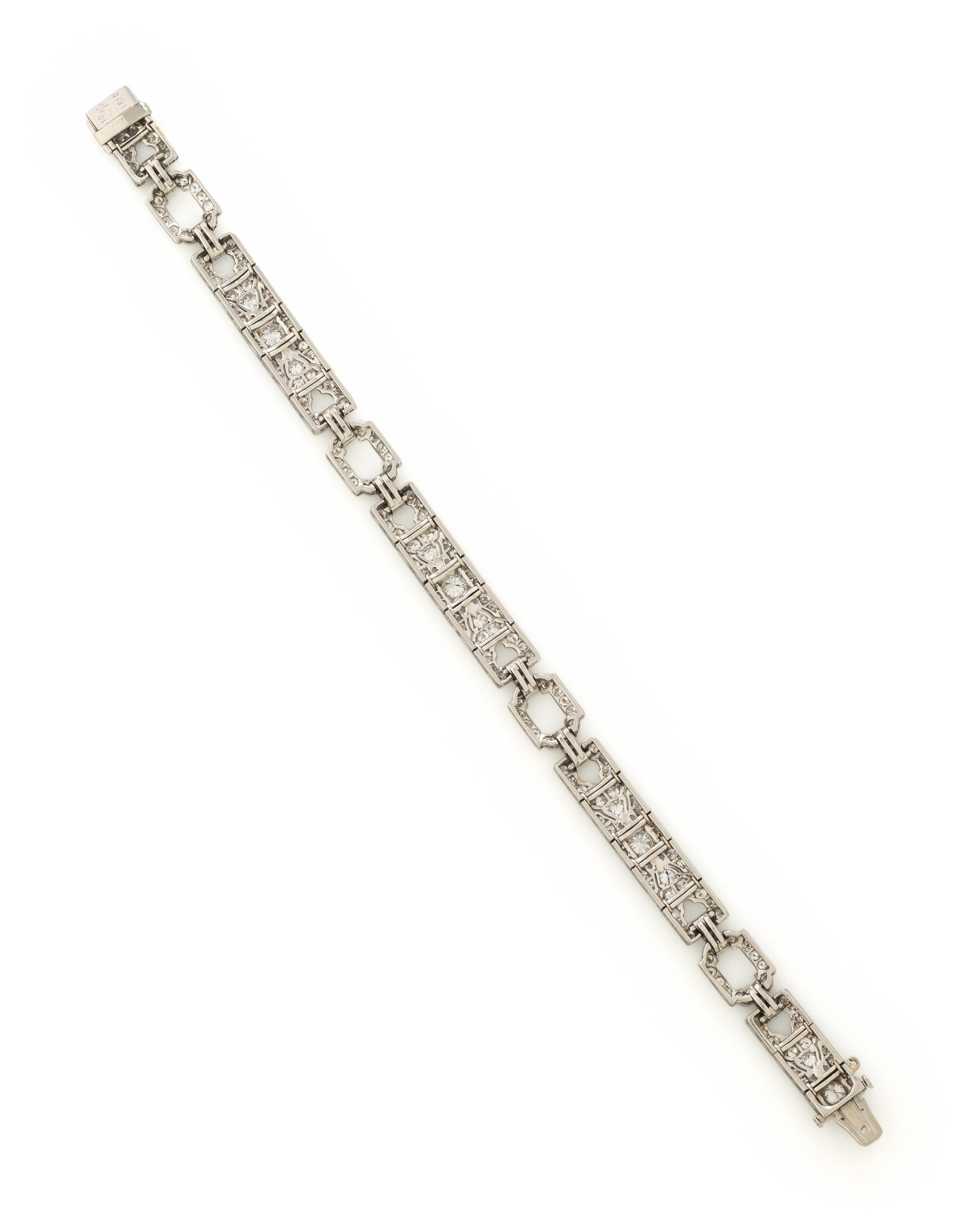 PLATINUM AND DIAMOND BRACELET