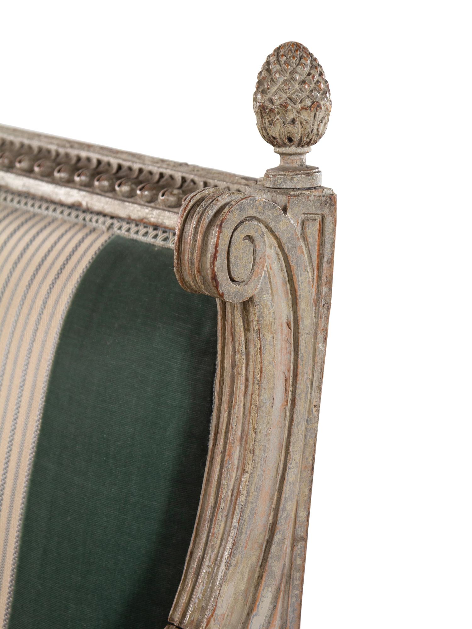 A Louis XVI Carved and Painted Canapé by Jean-Baptiste-Claude Sené (French, 1748-1803)