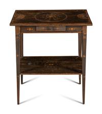 A Folk Art Marquetry Side Table