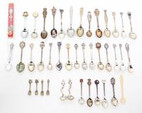 A Collection of English and Continental Souvenir Spoons, PRIMARILY 20TH CENTURY, comprising examples in silver and silver-plate, some e