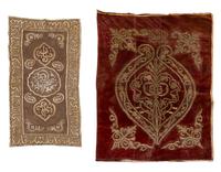 Two Ottoman Metallic Thread Embroidered Panels First mentioned 37 x 26 inches. — 19TH CENTURY