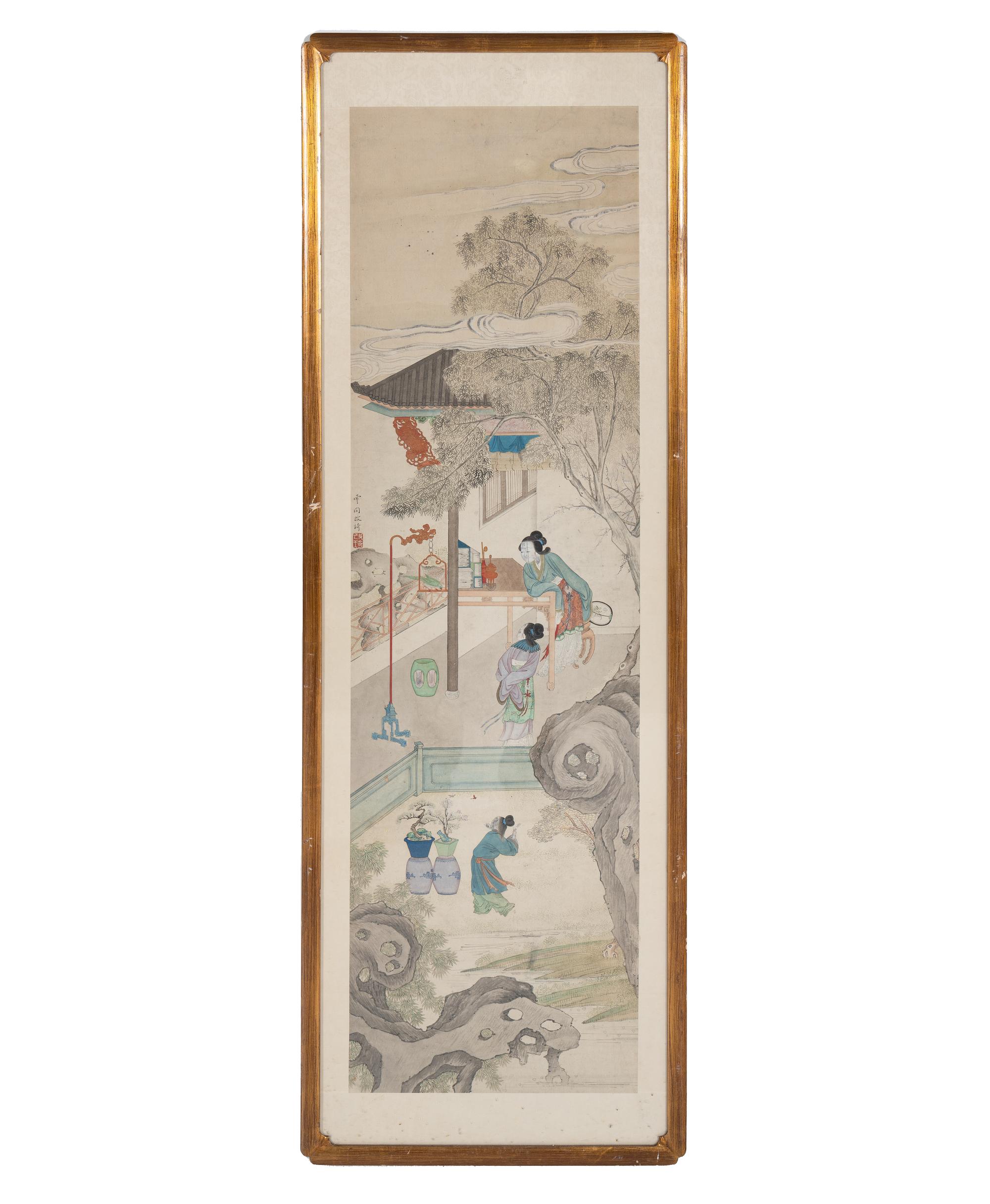 Two Chinese Ink and Color Paintings