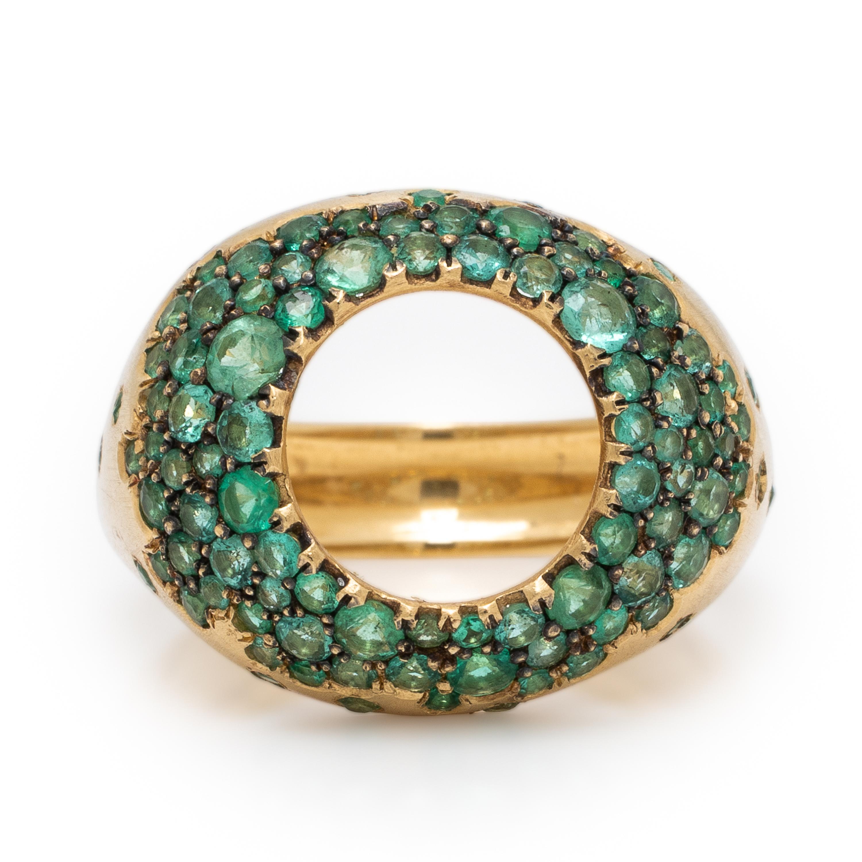 Nada Ghazal, 'Spellbound' 'Enchanted', Emerald and Yellow Gold Ring