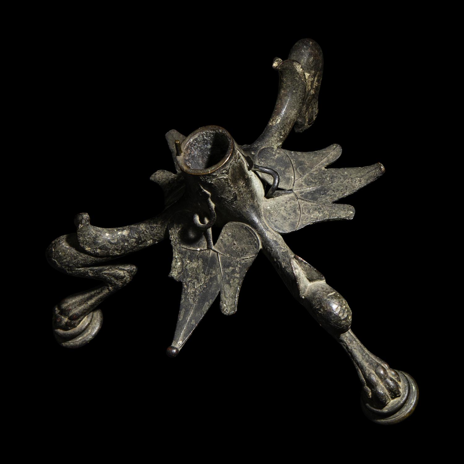 A Byzantine Bronze Candelabrum Base