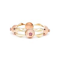 RETRO, BICOLOR GOLD, DIAMOND AND RUBY BRACELET