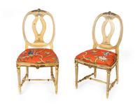 A Set of Four Louis XVI Style Painted Side Chairs — 20TH CENTURY
