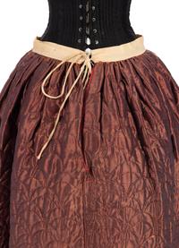 Two Quilted Silk Petticoats, 1840-50s