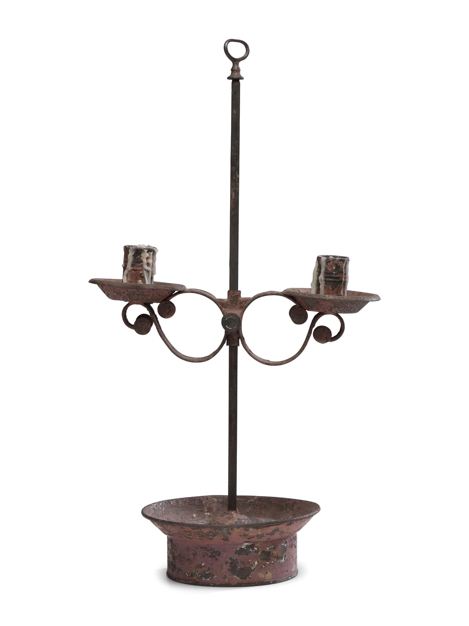 An American Tin Adjustable Candleholder