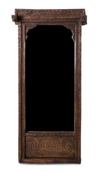 A Colonial Carved Hardwood Pier Mirror Height 53 x width 24 inches.