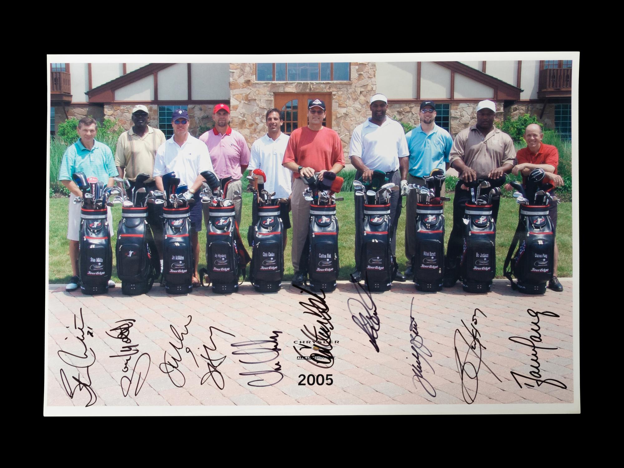A 2005 Chrysler All-Star Golf Shootout Signed Photograph Including Multiple Chicago Sports Legends (Beckett Authentication Services BAS Certified),