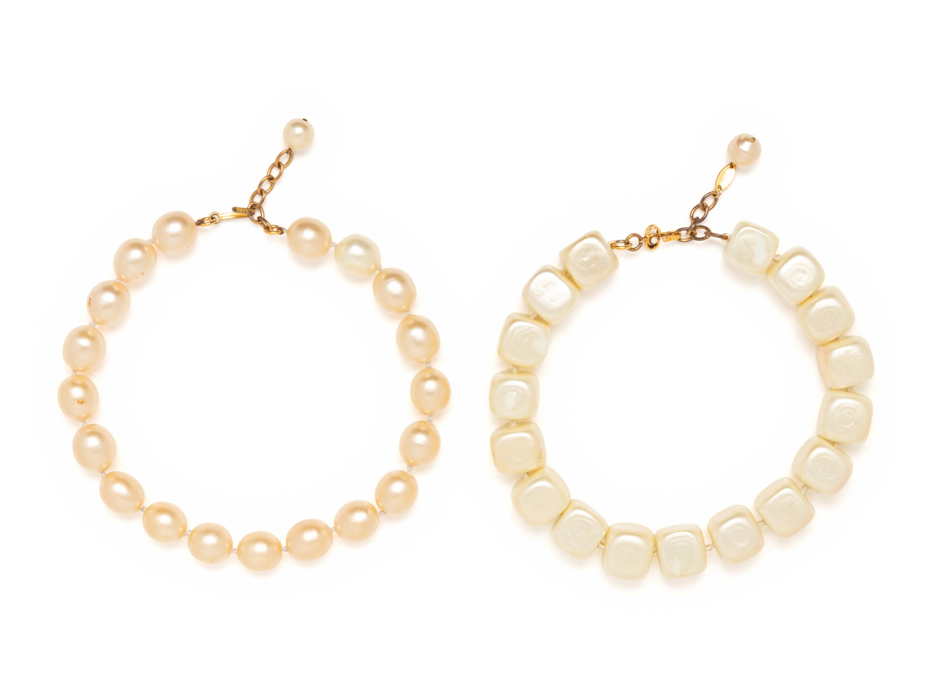 Chanel, Two Imitation Pearl Necklaces