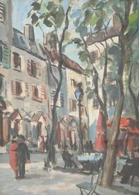 Eighteen Parisian Street Scene Paintings